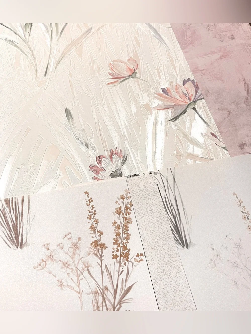 10 Assorted Designer Wallpaper Sample DIY Sheets Painted Floral Botanical Panels